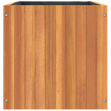 Garden Planter 45x45x45 cm Solid Wood Acacia - Rear View