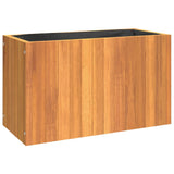 Garden Planter 59x27.5x35 cm Solid Wood Acacia - Front View