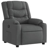 Recliner Chair Dark Grey Fabric - Front View