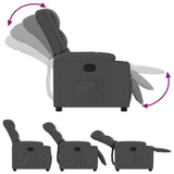 Recliner Chair Dark Grey Fabric - Top-Down View