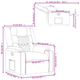 Recliner Chair Dark Grey Fabric - Extra Image
