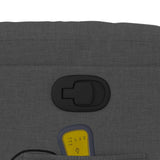 Massage Recliner Chair Dark Grey Fabric - Extra Image
