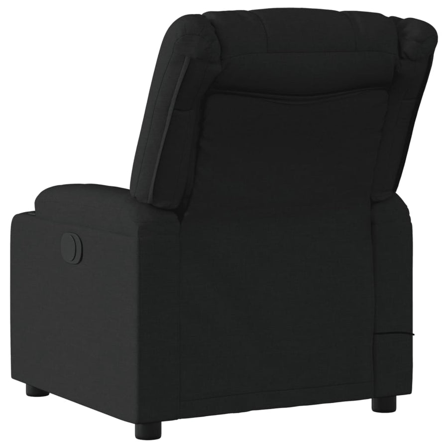 Massage Recliner Chair Black Fabric