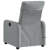 Massage Recliner Chair Light Grey Fabric - Top-Down View