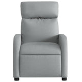 Massage Recliner Chair Light Grey Fabric
