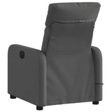 Massage Recliner Chair Dark Grey Fabric - Top-Down View
