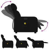 Massage Recliner Chair Black Fabric - 45-Degree Angle