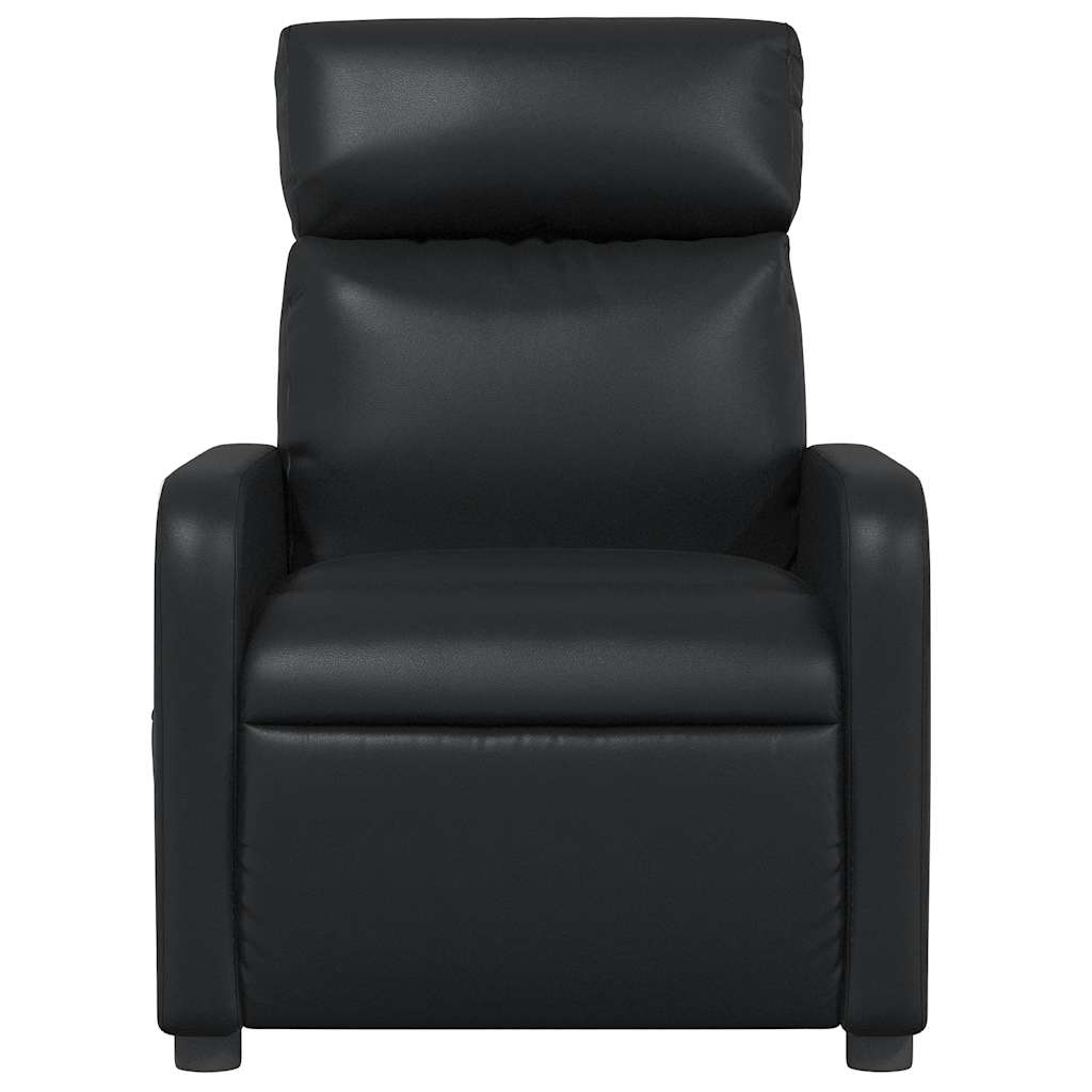 Massage Recliner Chair Black Faux Leather