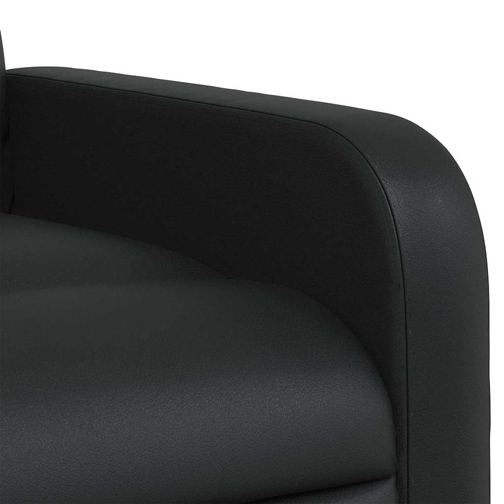 Massage Recliner Chair Black Faux Leather