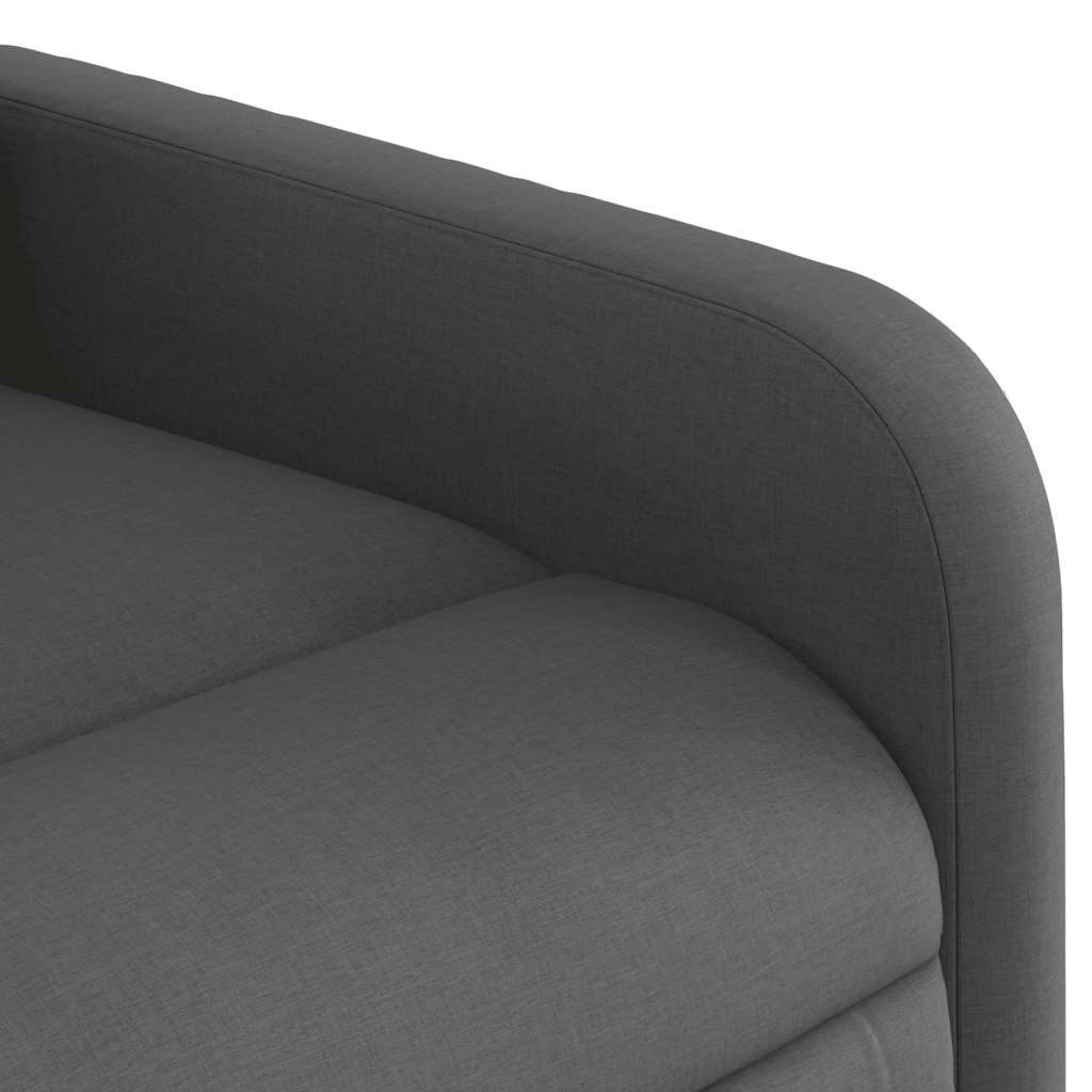 Massage Recliner Chair Dark Grey Fabric