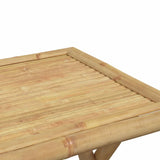 Folding Garden Table 45x45x45 cm Bamboo - Close-Up Angle