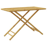 Folding Garden Table 110x55x75 cm Bamboo - Rear View