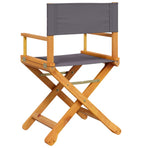 Folding Director Chairs 2 pcs Dark Grey Fabric