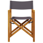 Folding Director Chairs 2 pcs Dark Grey Fabric