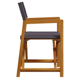 Folding Director Chairs 2 pcs?ark Grey Fabric