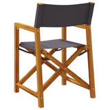 Folding Director Chairs 2 pcs?ark Grey Fabric
