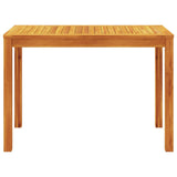 Garden Dining Table 110x55x75 cm Solid Wood Acacia - Top-Down View