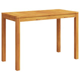 Garden Dining Table 110x55x75 cm Solid Wood Acacia - Rear View