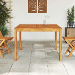 Garden Dining Table 110x110x75 cm Solid Wood Acacia