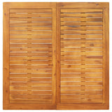 Garden Dining Table 110x110x75 cm Solid Wood Acacia - Close-Up Angle