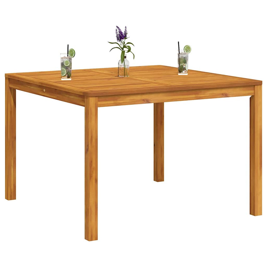 Garden Dining Table 110x110x75 cm Solid Wood Acacia