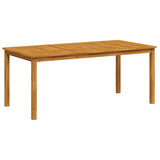 Garden Dining Table 180x90x75 cm Solid Wood Acacia - Front View