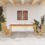 Garden Dining Table 180x90x75 cm Solid Wood Acacia - Side View
