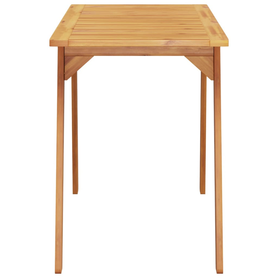 Garden Dining Table 110x56x75 cm Solid Wood Acacia