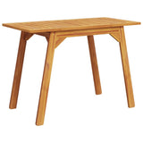 Garden Dining Table 110x56x75 cm Solid Wood Acacia - Rear View