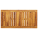 Garden Dining Table 110x56x75 cm Solid Wood Acacia - Close-Up Angle