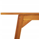Garden Dining Table 110x56x75 cm Solid Wood Acacia - Low Angle
