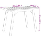 Garden Dining Table 110x56x75 cm Solid Wood Acacia - Extra Image