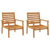 Garden Sofa Chair 2pcs Solid Wood Acacia