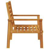 Garden Sofa Chair 2pcs Solid Wood Acacia - Rear View