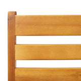 Garden Sofa Chair 2pcs Solid Wood Acacia - Low Angle