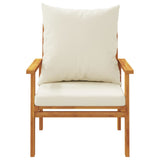 Garden Sofa Chair 2pcs with Cushion Solid Wood Acacia - Top-Down View