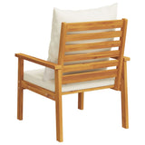 Garden Sofa Chair 2pcs with Cushion Solid Wood Acacia - Low Angle
