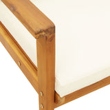 Garden Sofa Chair 2pcs with Cushion Solid Wood Acacia - Extra Image