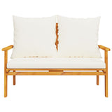 Garden Sofa Bench 120 cm with Cushion Solid Wood Acacia - Top-Down View