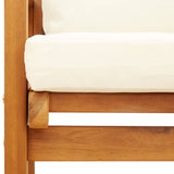 Garden Sofa Bench 120 cm with Cushion Solid Wood Acacia - Close-Up Angle