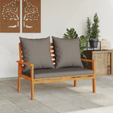 Garden Sofa Bench 120 cm with Cushion Solid Wood Acacia - Side View