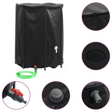 Water Tank with Tap Foldable 750 L PVC - Front View