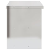 Kitchen Wall Cabinet with Sliding Doors Stainless Steel - Close-Up Angle