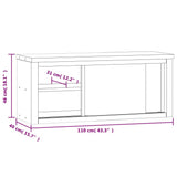 Kitchen Wall Cabinet with Sliding Doors Stainless Steel