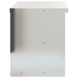 Kitchen Wall Cabinet with Shelf Stainless Steel - Rear View