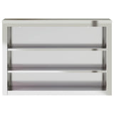Kitchen Wall Cabinet with Shelves Stainless Steel - 45-Degree Angle