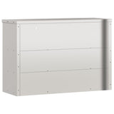 Kitchen Wall Cabinet with Shelves Stainless Steel - Close-Up Angle