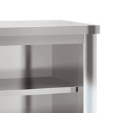 Kitchen Wall Cabinet with Shelves Stainless Steel - Low Angle