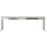 Work Table Overshelf 110x30x35 cm Stainless Steel - 45-Degree Angle