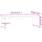 Work Table Overshelf 110x30x35 cm Stainless Steel - Low Angle